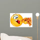 Emoticon Eating Pizza