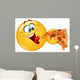 Emoticon Eating Pizza