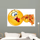 Emoticon Eating Pizza