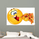 Emoticon Eating Pizza