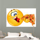 Emoticon Eating Pizza