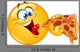Emoticon Eating Pizza