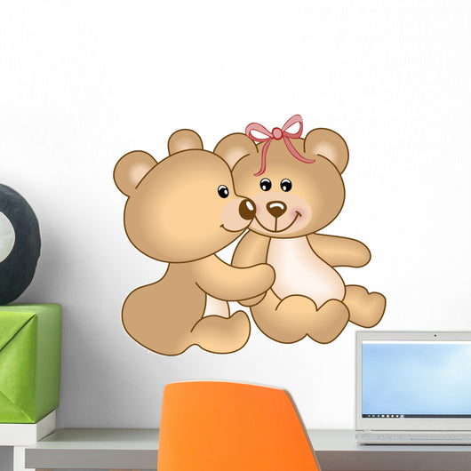 Teddy bears in love Wall Decal