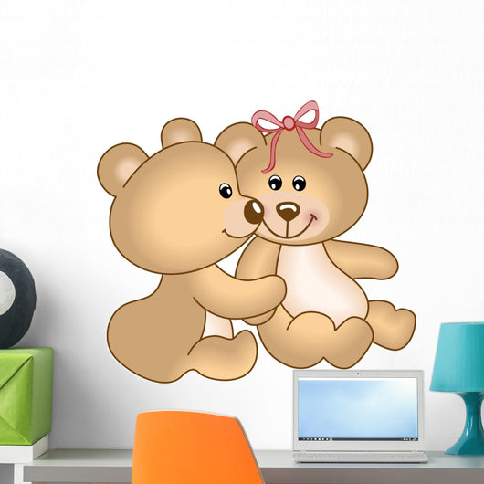 Teddy bears in love Wall Decal