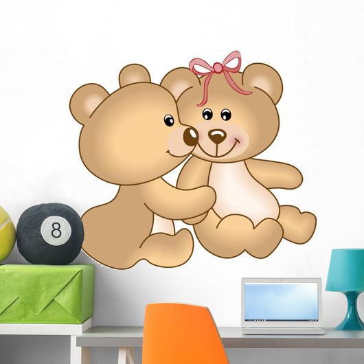 Teddy bears in love Wall Decal