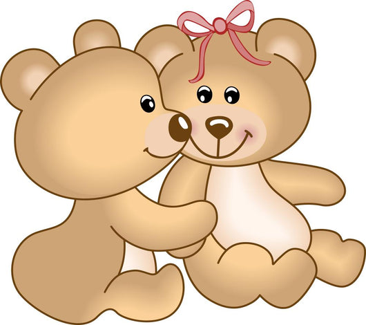 Teddy bears in love Wall Decal