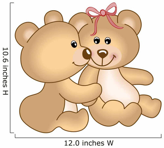 Teddy bears in love Wall Decal