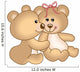 Teddy bears in love Wall Decal