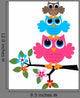 Three Colorful Owls