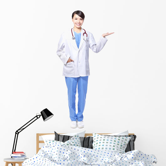 Doctor Woman Smile Showing Wall Mural