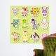 12 Chinese Zodiac Animal Stickers Wall Decal