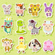 12 Chinese Zodiac Animal Stickers Wall Decal