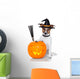 halloween pumpkin witch dog Wall Decal