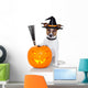 halloween pumpkin witch dog Wall Decal