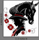 Cowgirl and Horse Head