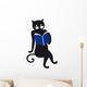 Cat Reading Wall Decal