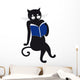 Cat Reading Wall Decal