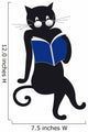 Cat Reading Wall Decal