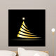 Creative Vector Golden Christmas tree Wall Mural