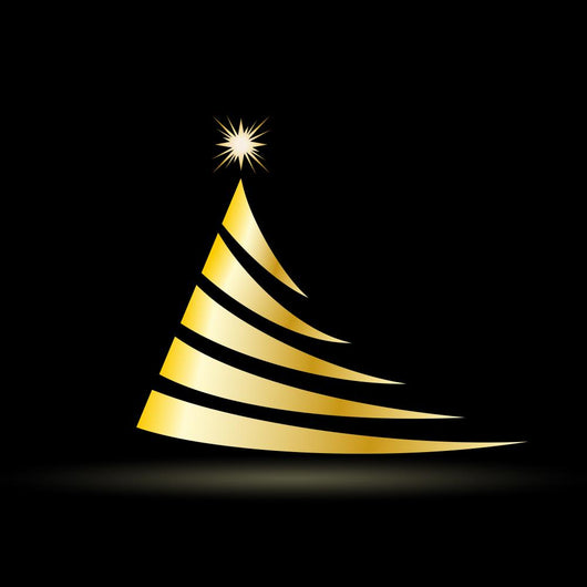 Creative Vector Golden Christmas tree Wall Mural