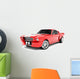 Red Classical Sports Car Wall Decal
