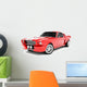 Red Classical Sports Car Wall Decal
