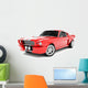 Red Classical Sports Car Wall Decal