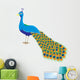 Bird Decals - An illustration of a peacock with long tail Wall Decal