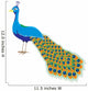 Bird Decals - An illustration of a peacock with long tail Wall Decal