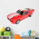 Red Classical Sports Car Wall Mural