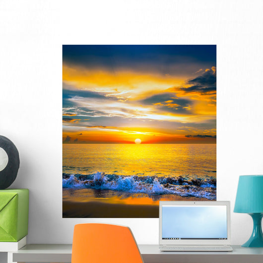 Colorful Sunset over Sea