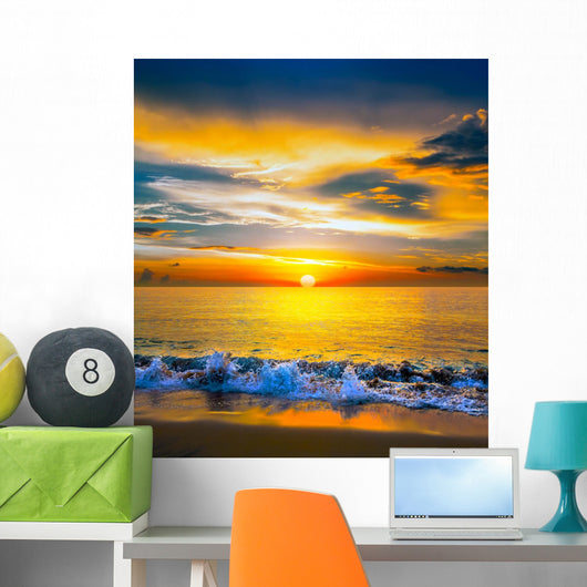 Colorful Sunset over Sea