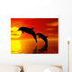 Jumping Dolphins Wall Mural