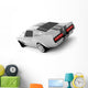 Silvery Classical Sports Car Wall Decal