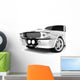 Silvery Classical Sports Car Wall Mural