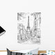 Street Paris Illustration Wall Mural