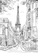 Street Paris Illustration Wall Mural