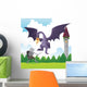 Knight Fighting Dragon Wall Decal