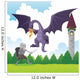 Knight Fighting Dragon Wall Decal