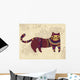 Fantasy Stylized Cat Wall Mural
