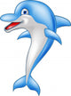 Happy dolphin cartoon Wall Decal