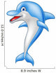 Happy dolphin cartoon Wall Decal