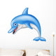 Happy dolphin cartoon Wall Decal