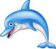 Happy dolphin cartoon Wall Decal
