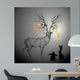 Deer with antlers like Tree / Rabbits look at carrots Wall Mural