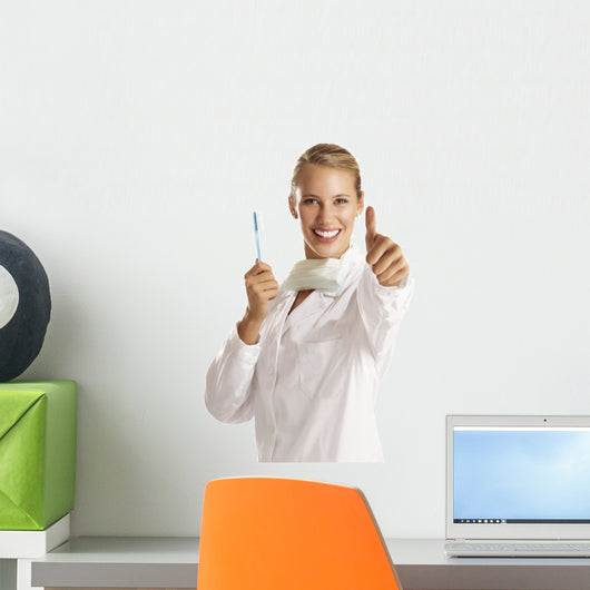young woman dentist Wall Decal