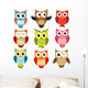 set of owls Wall Decal