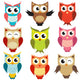 set of owls Wall Decal