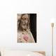 Jesus with a red heart selective color Wall Mural