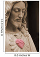 Jesus with a red heart selective color Wall Mural